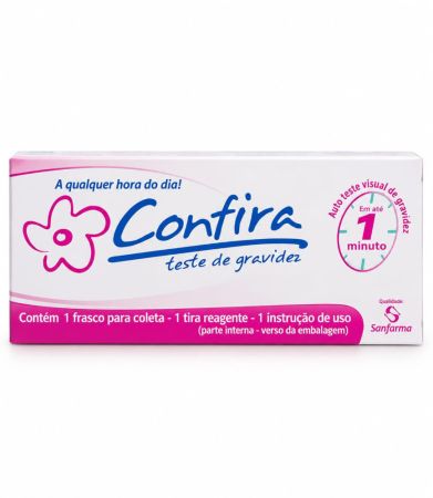 Teste Gravidez Confira Tira + Coletor 1 Unidade