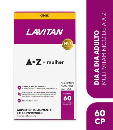 Polivitamínico Lavitan A-Z Mulher 60 Comprimidos