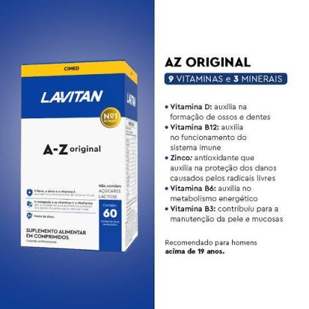 Suplemento Lavitan A-z Original 60cpr - Cimed