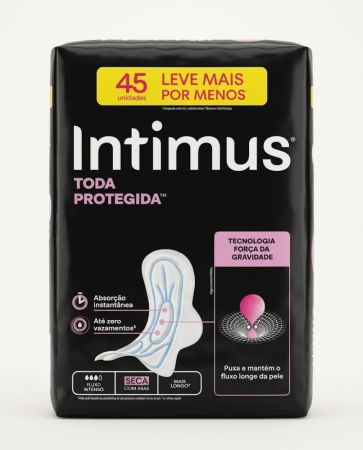 Intimus Absorvente Toda Protegida Noturno Seca 45 unidades 