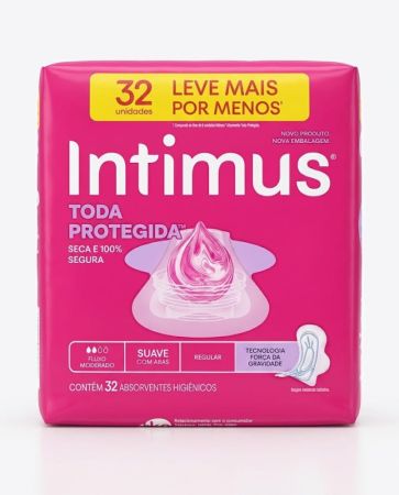 Absorvente Intimus Toda Protegida Dia Suave Com abas - 32 un