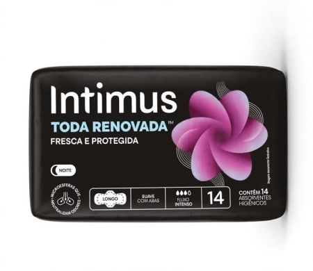 Absorvente Dia&Noite Ultra Fino Intimus Suave C/Abas 14 Unidades