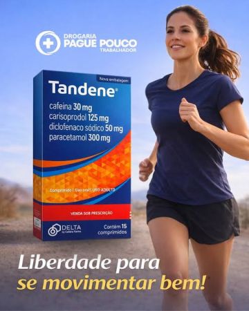 Tandene Diclofenaco Sódico 50mg + Carisoprodol 125mg + Paracetamol 300mg + Cafeína 30mg 30 comprimidos