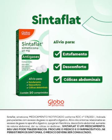 SIMETICONA 40MG 20CP GLOBO