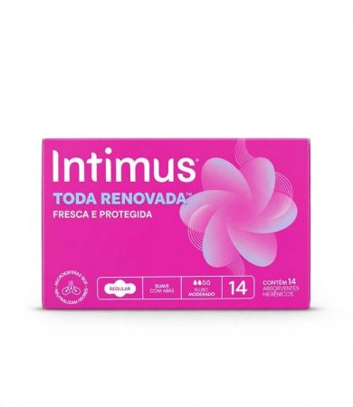 Absorvente Intimus Toda Renovada Dia Suave Com Abas 14 unidades
