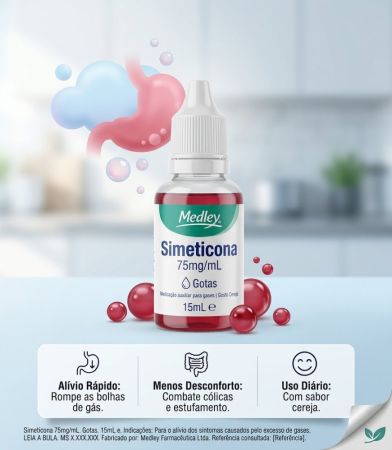 Simeticona 75mg/ml Medley Gotas 15ml